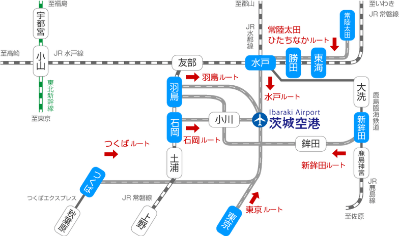 21年版 茨城空港のアクセス方法 東京駅 Jr水戸駅 How To Traicy