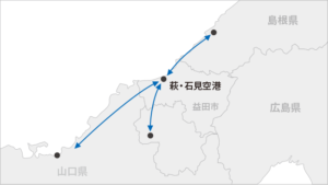 石見空港乗り合いタクシーマップ