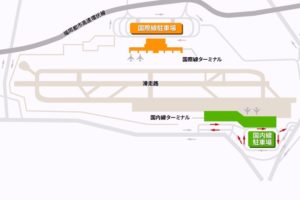 福岡空港駐車場地図(出典:福岡空港公式サイト)
