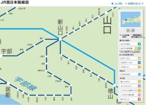JR西日本路線図　JRおでかけネットより引用