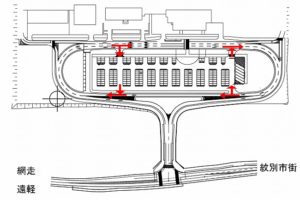 紋別空港駐車場Map