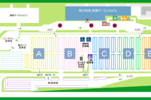 旭川空港駐車場Map（出典:旭川空港公式サイト）