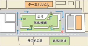 能登空港駐車場：のと里山空港公式サイトより引用