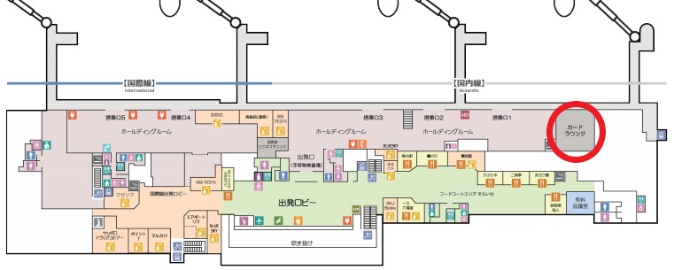旭川空港「LOUNGE 大雪」地図
