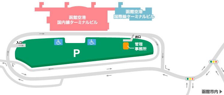 函館空港駐車場Map