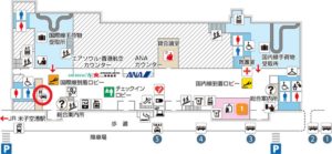 米子空港レンタカーカウンター地図（出典：米子空港公式サイト）