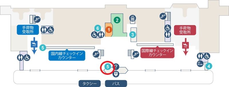 新潟空港レンタカー会社地図（出典：新潟空港ビルディング公式サイト）