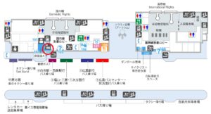 広島空港レンタカー会社地図（出典：広島空港公式サイト）