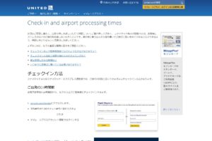 ユナイデット航空　チェックイン